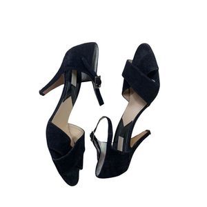 Michael Kors Black Suede Strappy Sandals - Sz 8.5